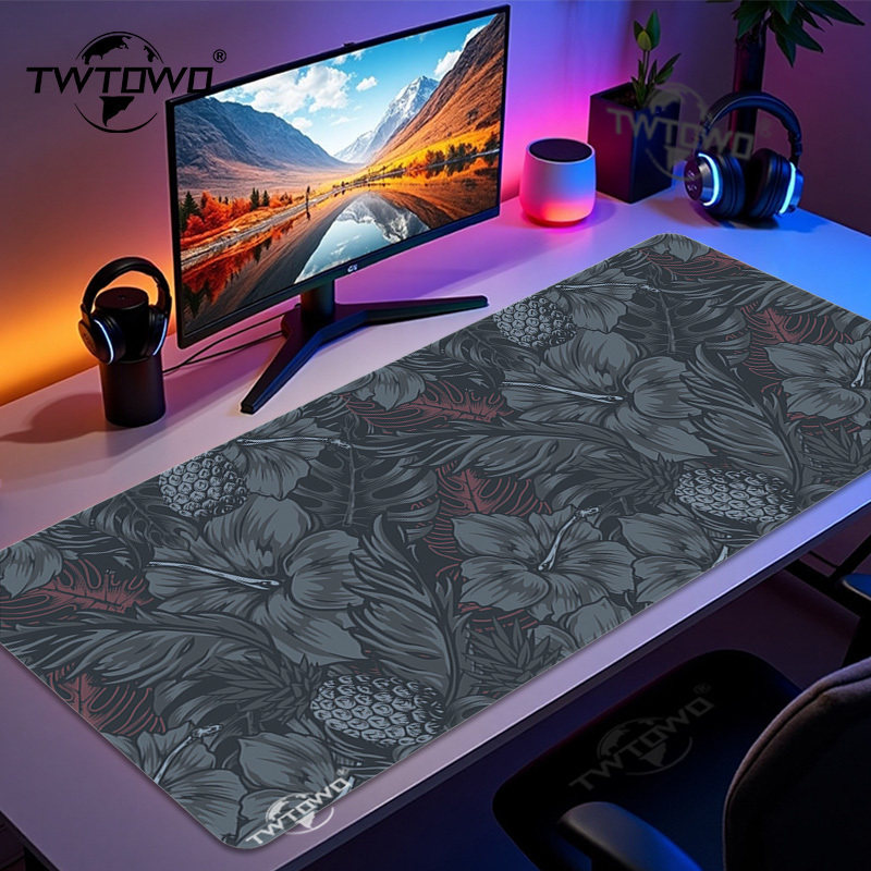 Retro Gaming Xl - Muismat Retro Bloemen Gaming XL HD