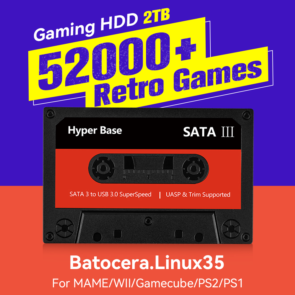 Retro Gaming Batocera - Batocera 500GB/2TB Retro Game Console met