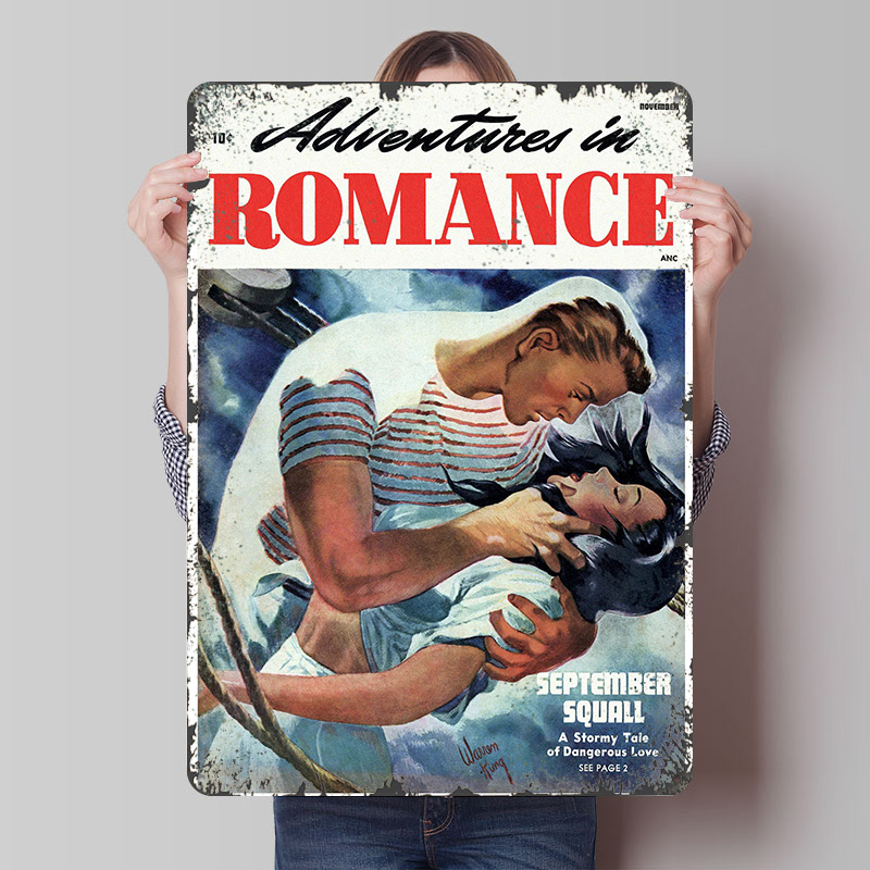 Retro Gaming At - AVONTUREN IN ROMANTIEK Tinplate Poster Aangepaste