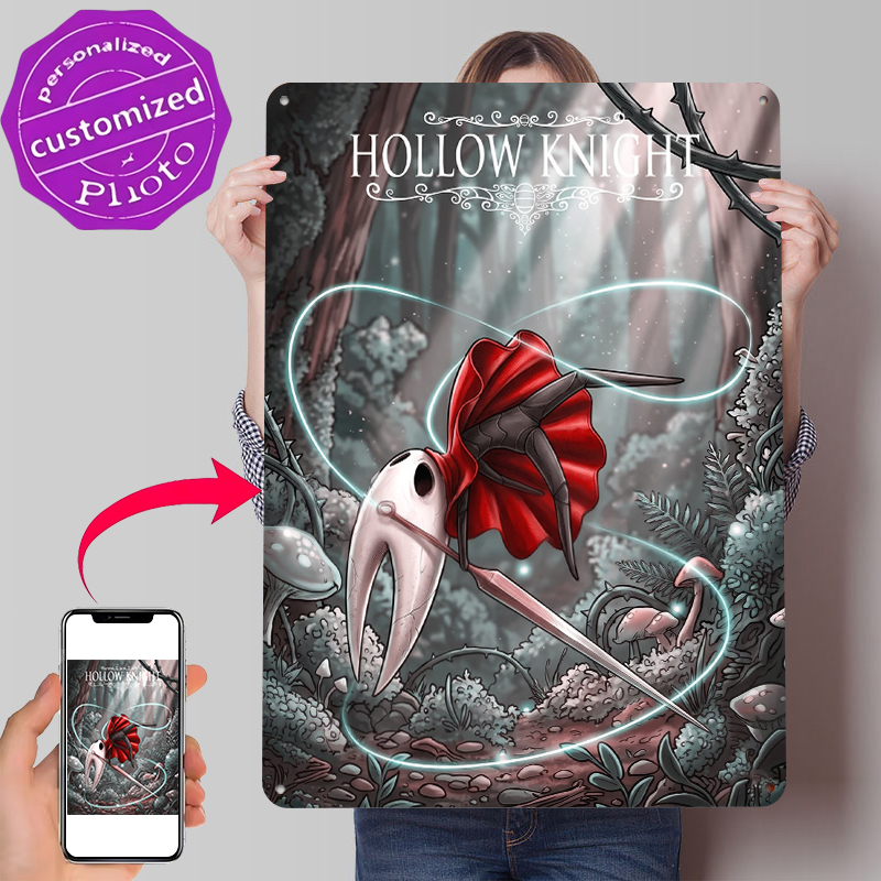 Retro Gaming At - Hollow Knight Hornet Artwork Metalen Poster