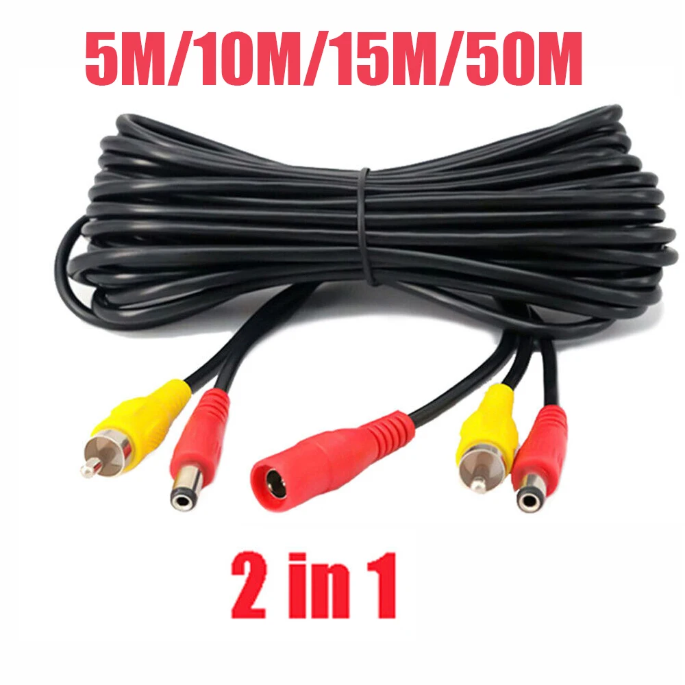 Composite Rca Cable - 6 M/10M/15M auto video RCA-verlengkabel 2-in-1