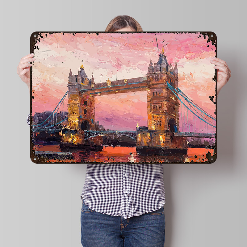 Retro Gaming London - Reis naar Londen Metalen Poster Op