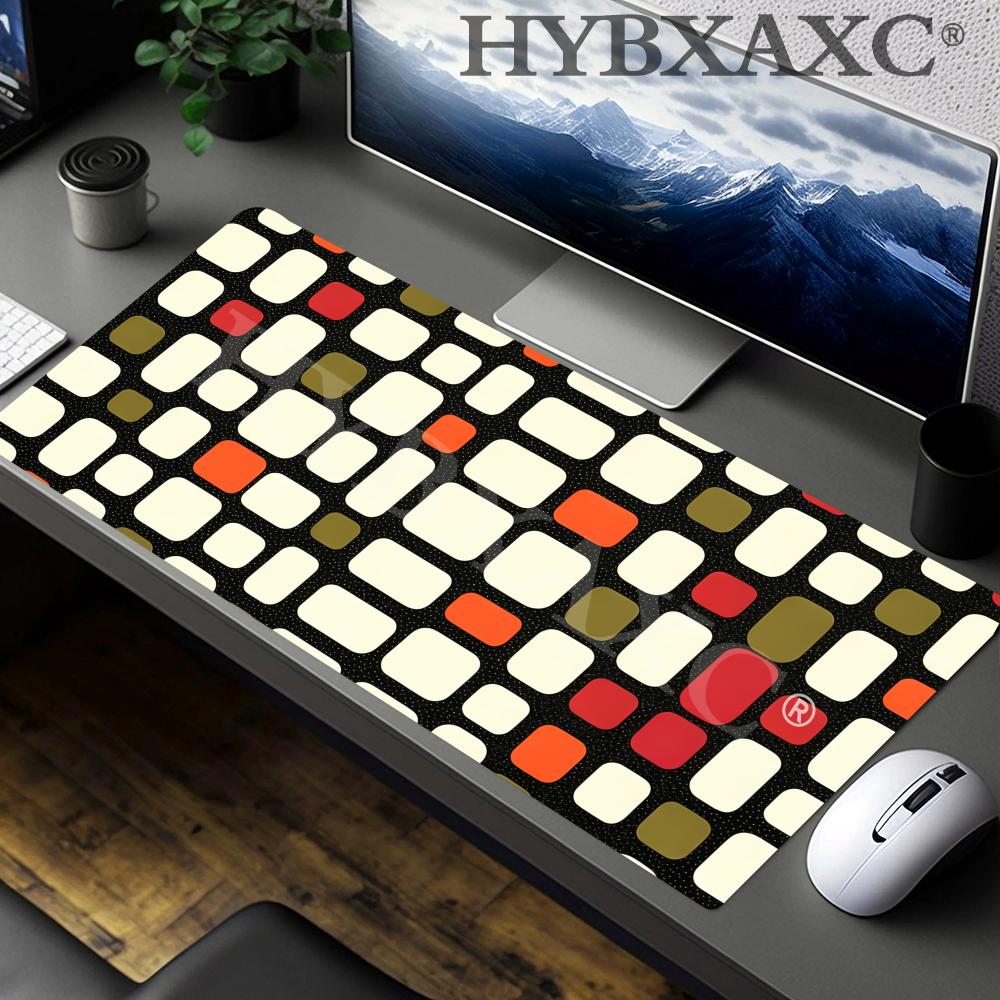 Retro Gaming Xl - HYBXAXC Mid Century Muismat Retro Tegelpatroon