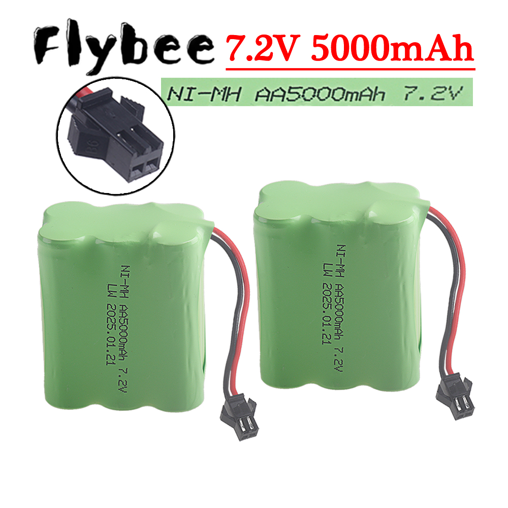 Rechargeable Battery Aa - (SM-2P-stekker) 7,2 V 5000 mah NiMH-batterij