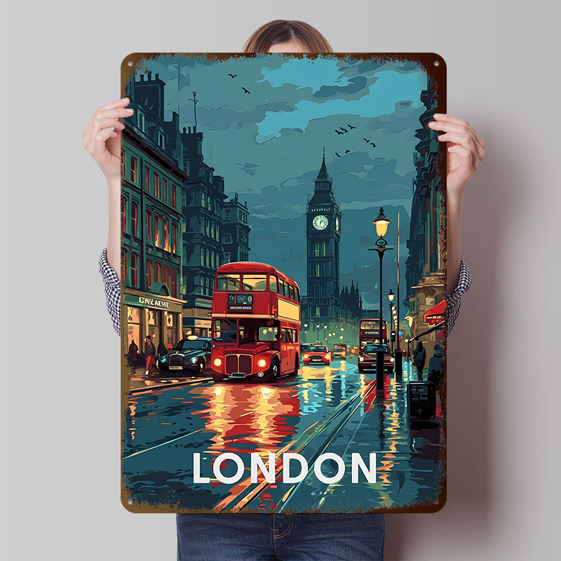 Retro Gaming London - London Big Ben blikken poster op