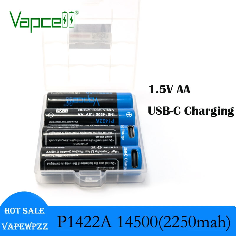 Rechargeable Battery Aa - USB-C oplaadbare batterij Vapcell P1422A 1.5V
