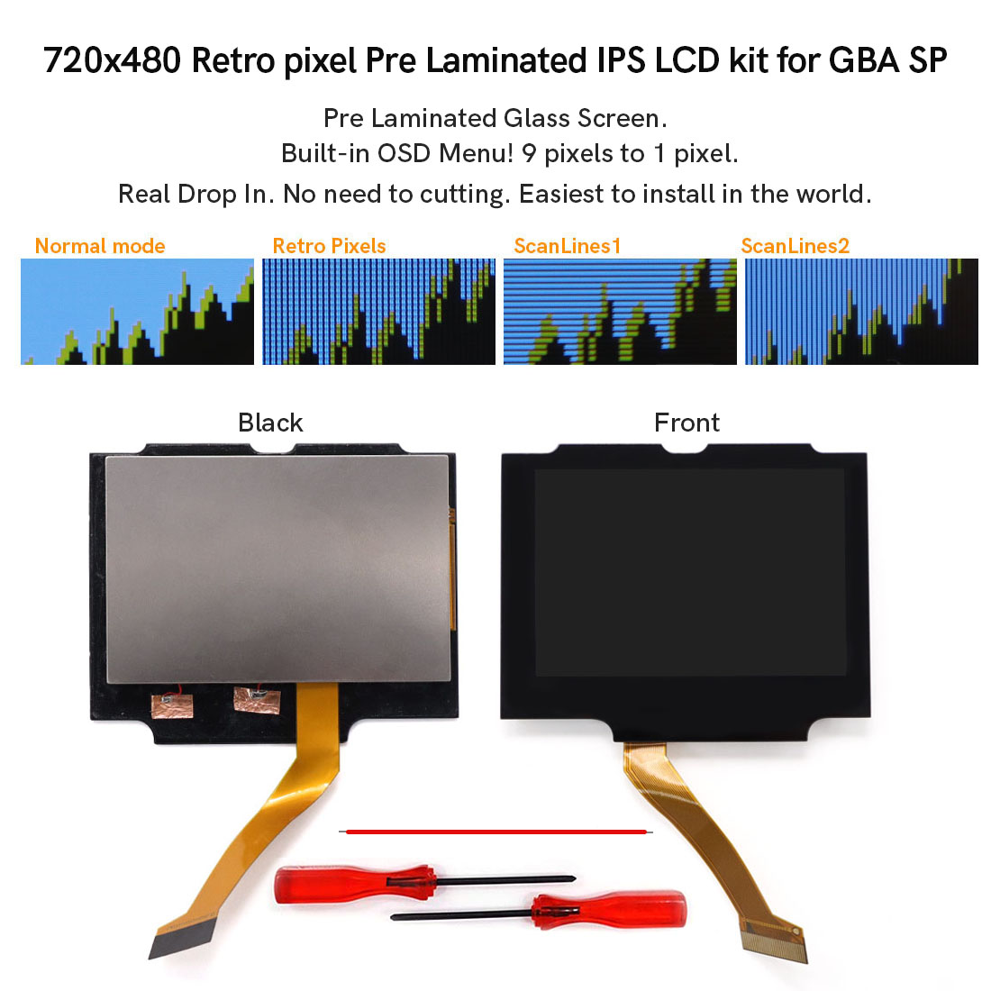 Retro Gaming Gameboy - GBA SP V5 720x480 Retro pixel