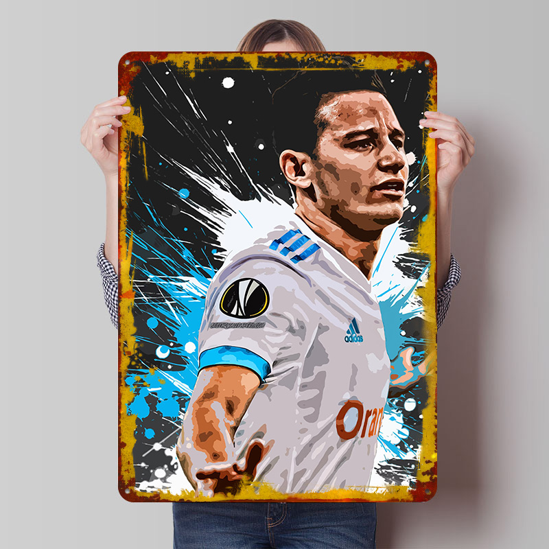 Retro Gaming At - Florian Thauvin schilderij metalen poster aangepaste