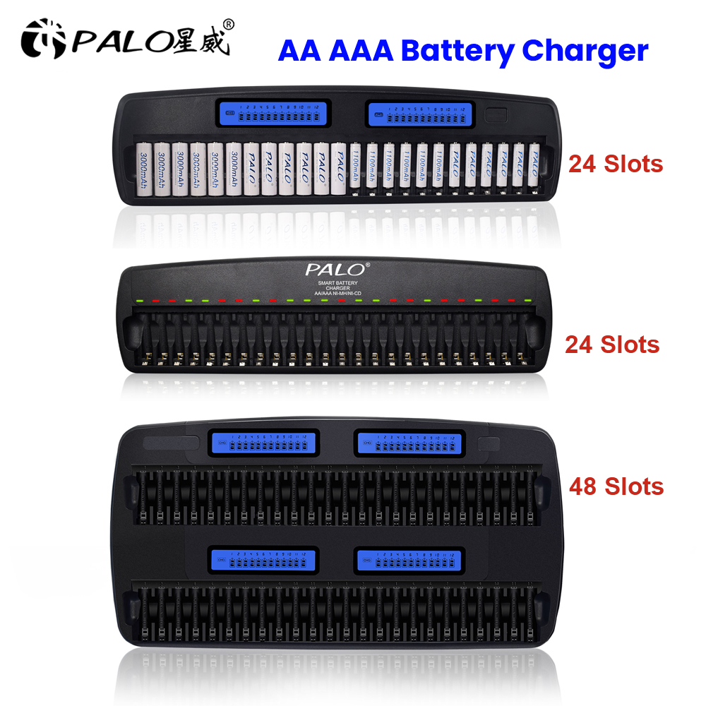 Rechargeable Battery Aa - Palo 24/36/48 Sleuven 1.2V Lcd-Scherm Slimme