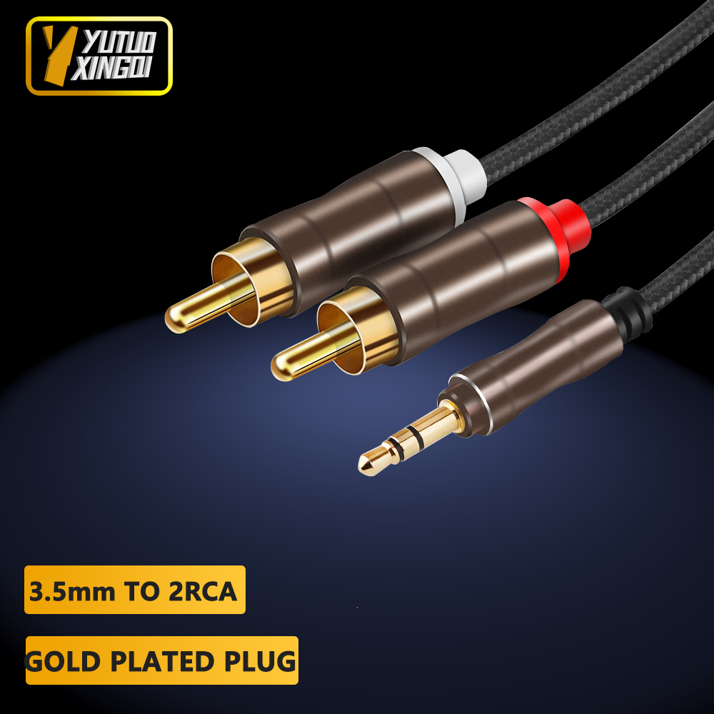 Composite Rca Cable - 3,5 mm naar 2 RCA dubbele