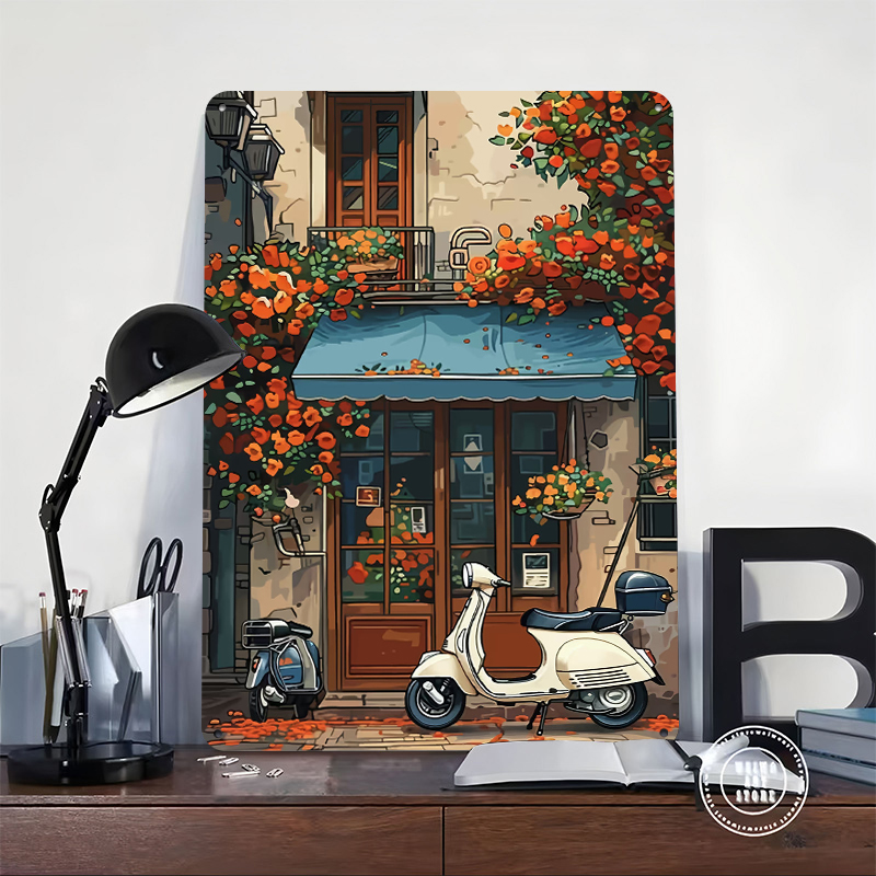 Vintage Scooter Shop Poster Ge - Retro Gaming At recensie en prijs
