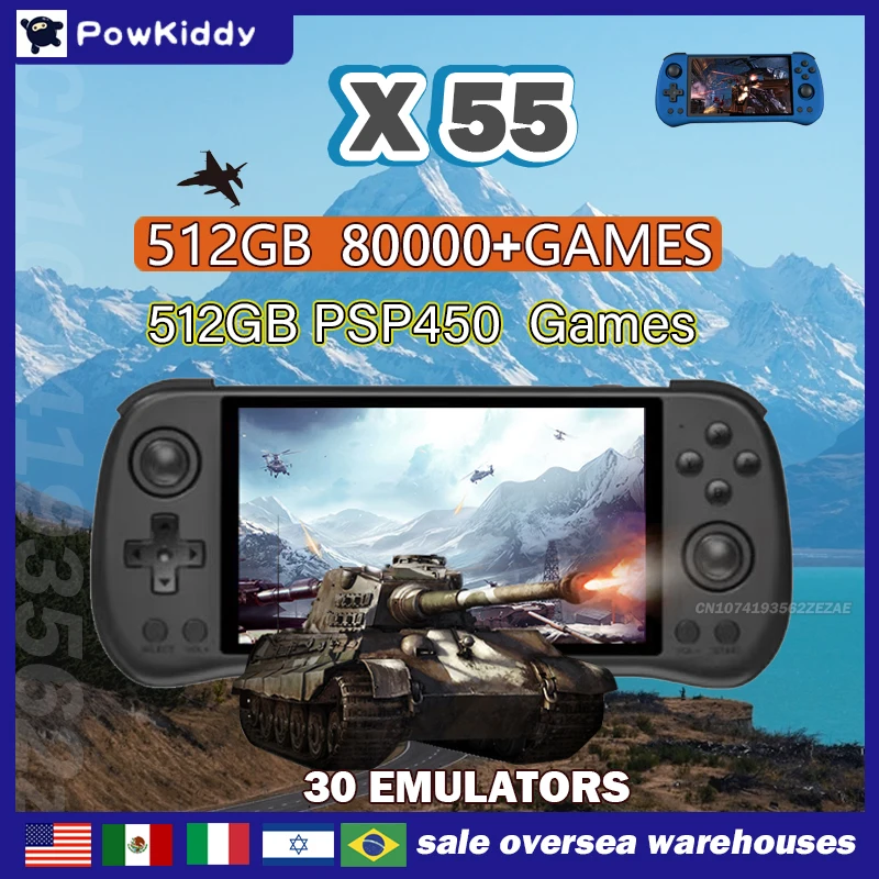 80000 Games 512G POWKIDDY X55  - Retro Gaming Gameboy recensie en prijs
