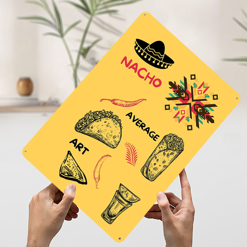 Mexicaans eten op gele achterg - Background Retro Gaming recensie en prijs