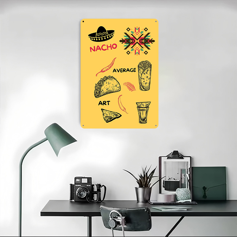 Mexicaans eten op gele achterg - Background Retro Gaming recensie en prijs