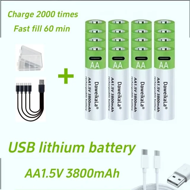 AA & AAA 3800mAh & 3000mAh Li- - Rechargeable Battery Aa recensie en prijs