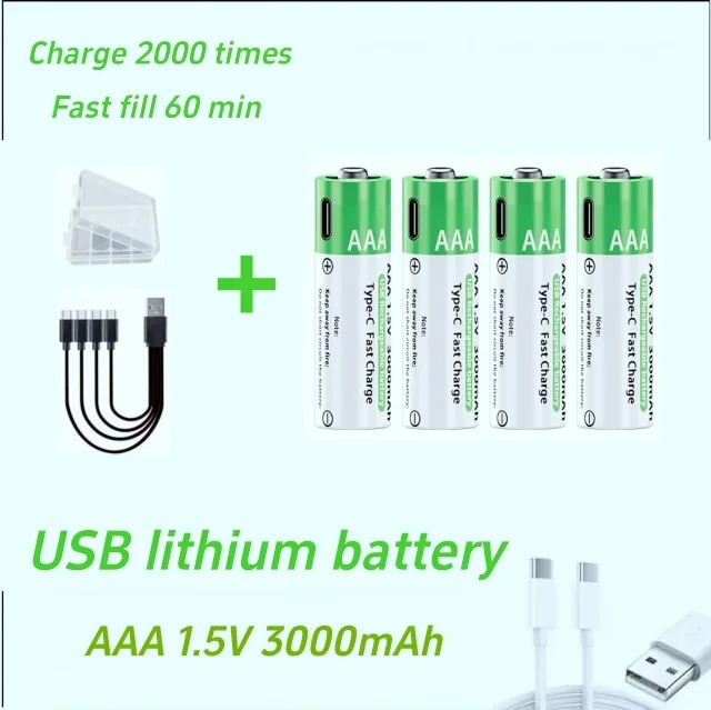 AA & AAA 3800mAh & 3000mAh Li- - Rechargeable Battery Aa recensie en prijs