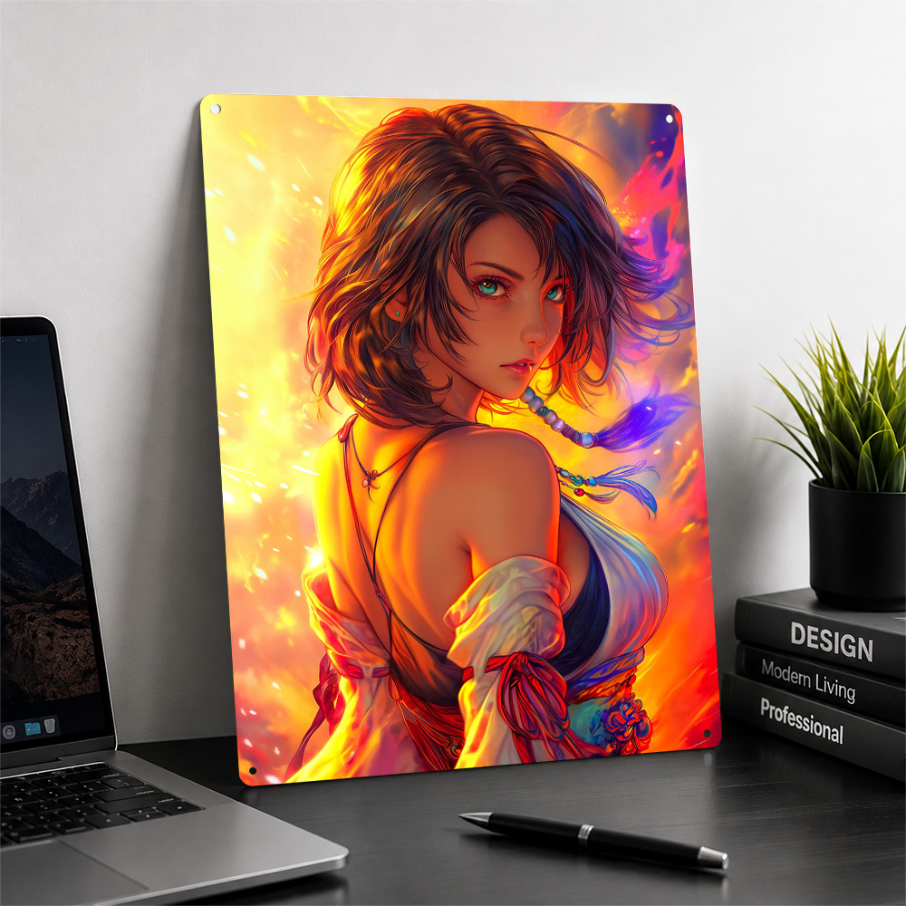 Anime meisje met vurige achter - Background Retro Gaming recensie en prijs