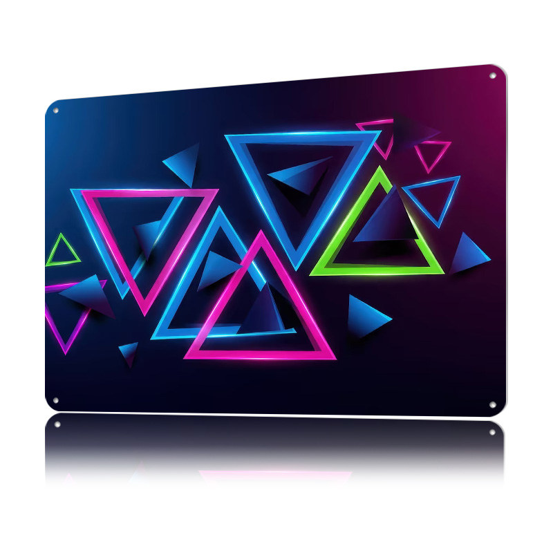 Neon driehoeken abstracte acht - Background Retro Gaming recensie en prijs