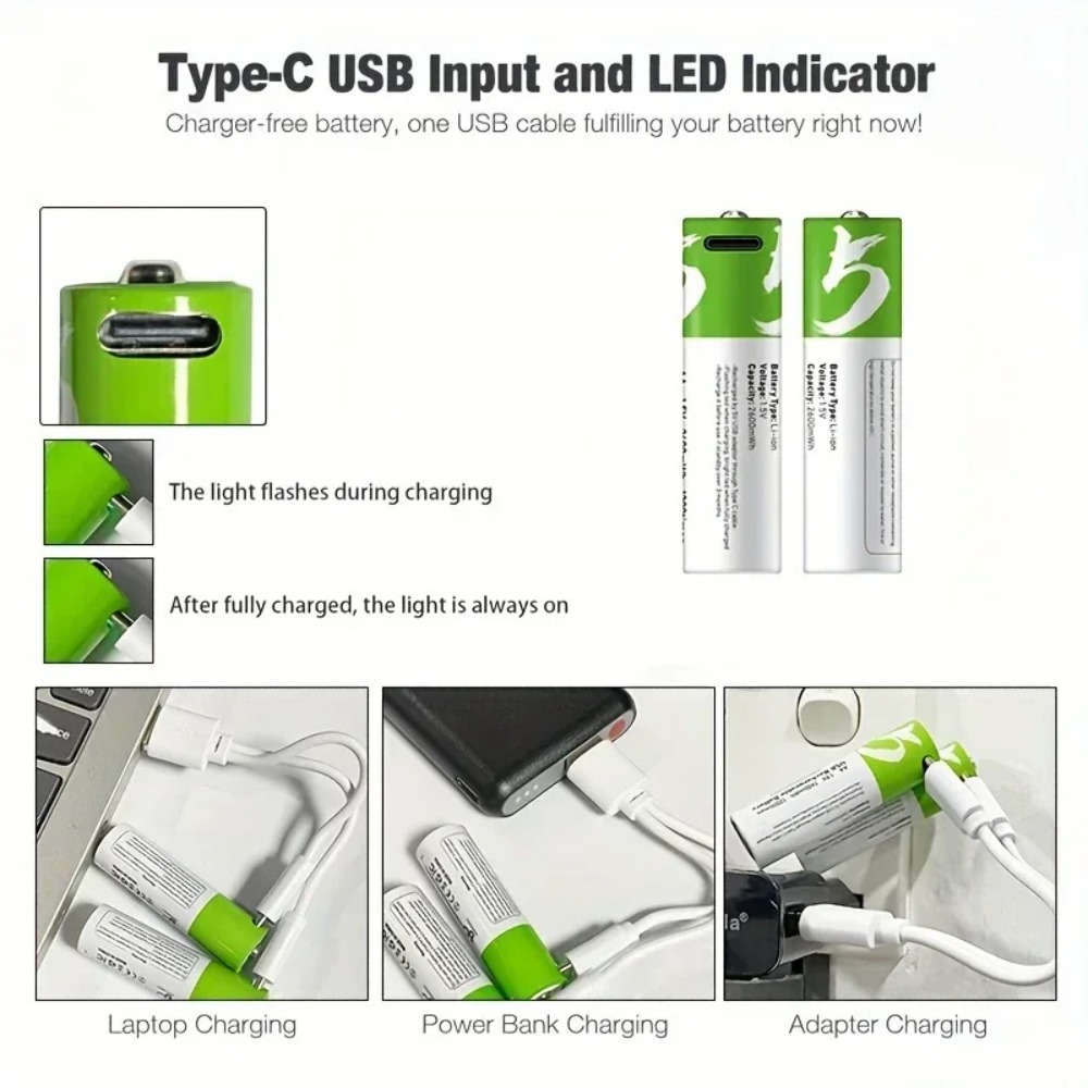 8 stuks 1.5V AA 2600mWh batter - Rechargeable Battery Aa recensie en prijs