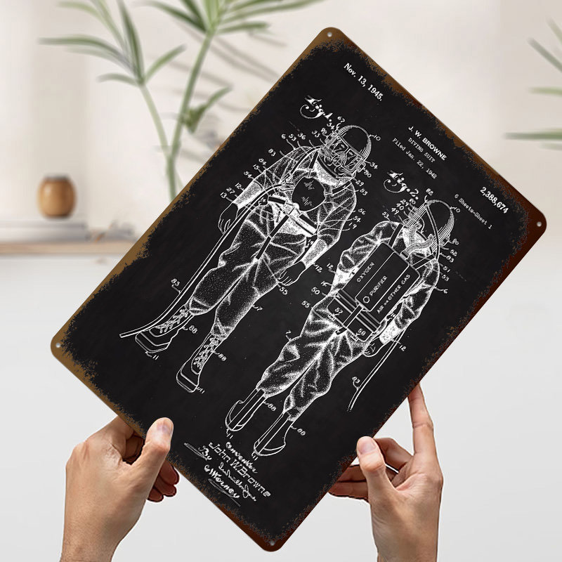 Duikpak Patent Metalen Poster  - Retro Gaming At recensie en prijs