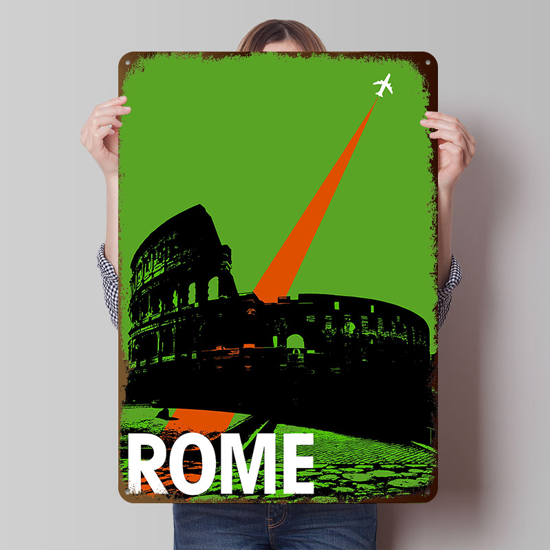 Rome Travel Metal Poster Aange - Retro Gaming At recensie en prijs
