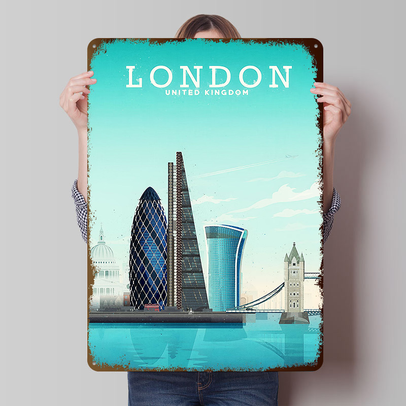 Londen Reis Metalen Poster Aan - Retro Gaming London recensie en prijs