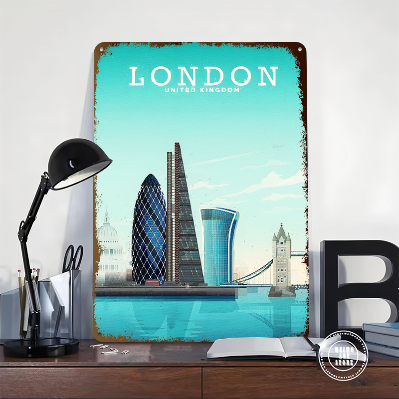Londen Reis Metalen Poster Aan - Retro Gaming London recensie en prijs