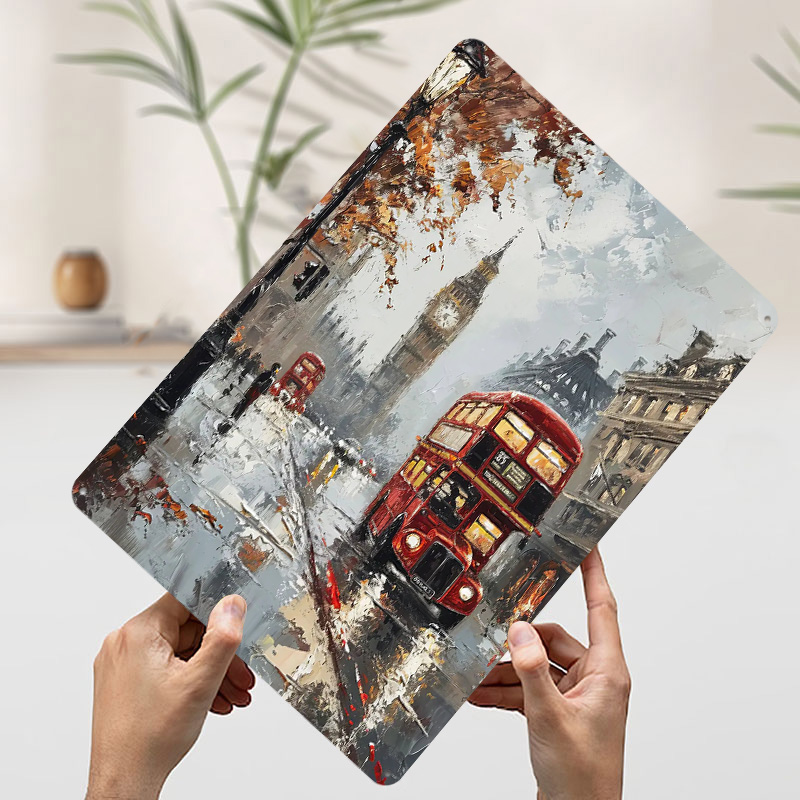 London Bus Charm Metal Poster  - Retro Gaming London recensie en prijs