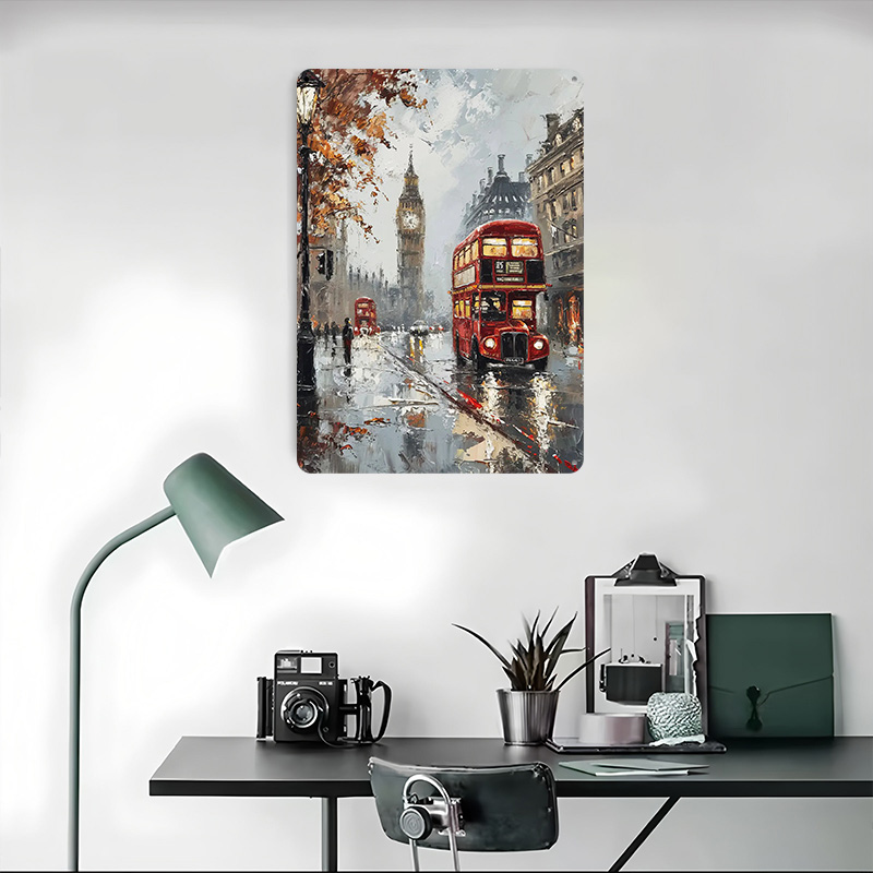 London Bus Charm Metal Poster  - Retro Gaming London recensie en prijs