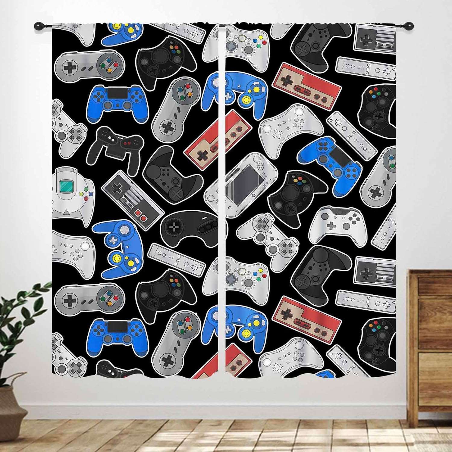 Retro Controllers-gordijnen –  - Background Retro Gaming recensie en prijs
