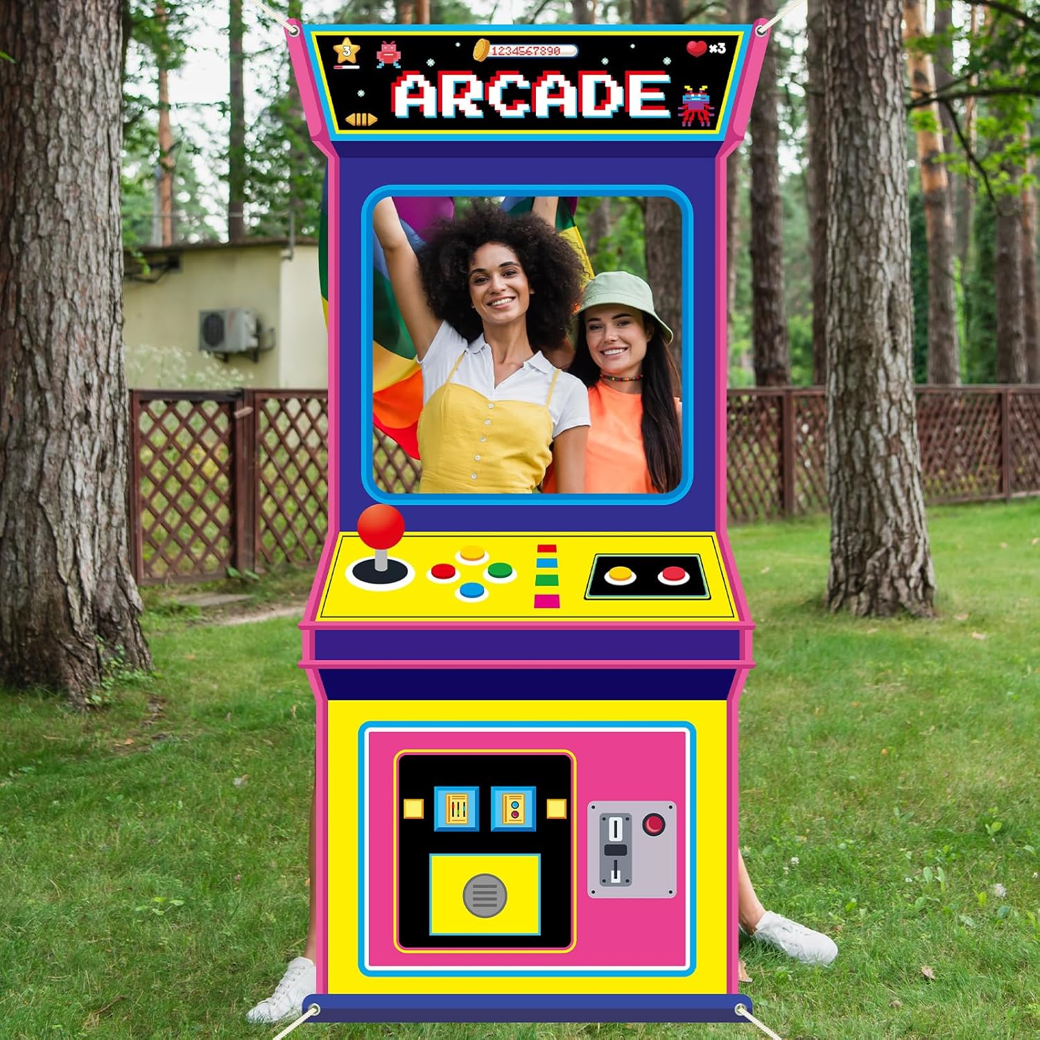 Stoffen Arcade Game Foto Achte - Background Retro Gaming recensie en prijs