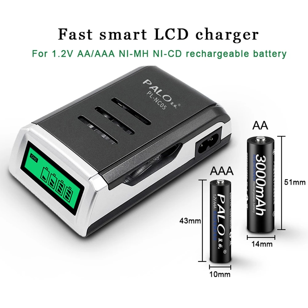 PALO 4 Slots Smart LCD Display - Rechargeable Battery Aa recensie en prijs