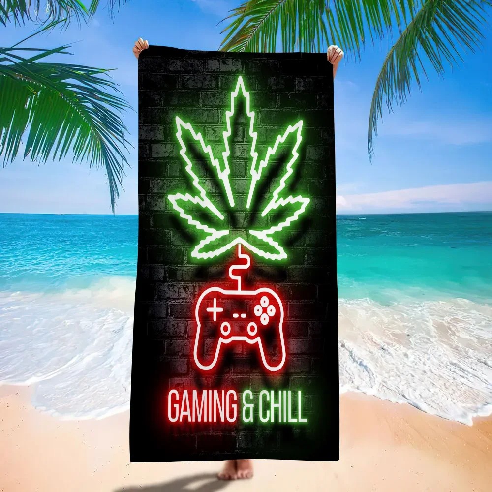 Retro Gaming Neon strandlaken, - Background Retro Gaming recensie en prijs