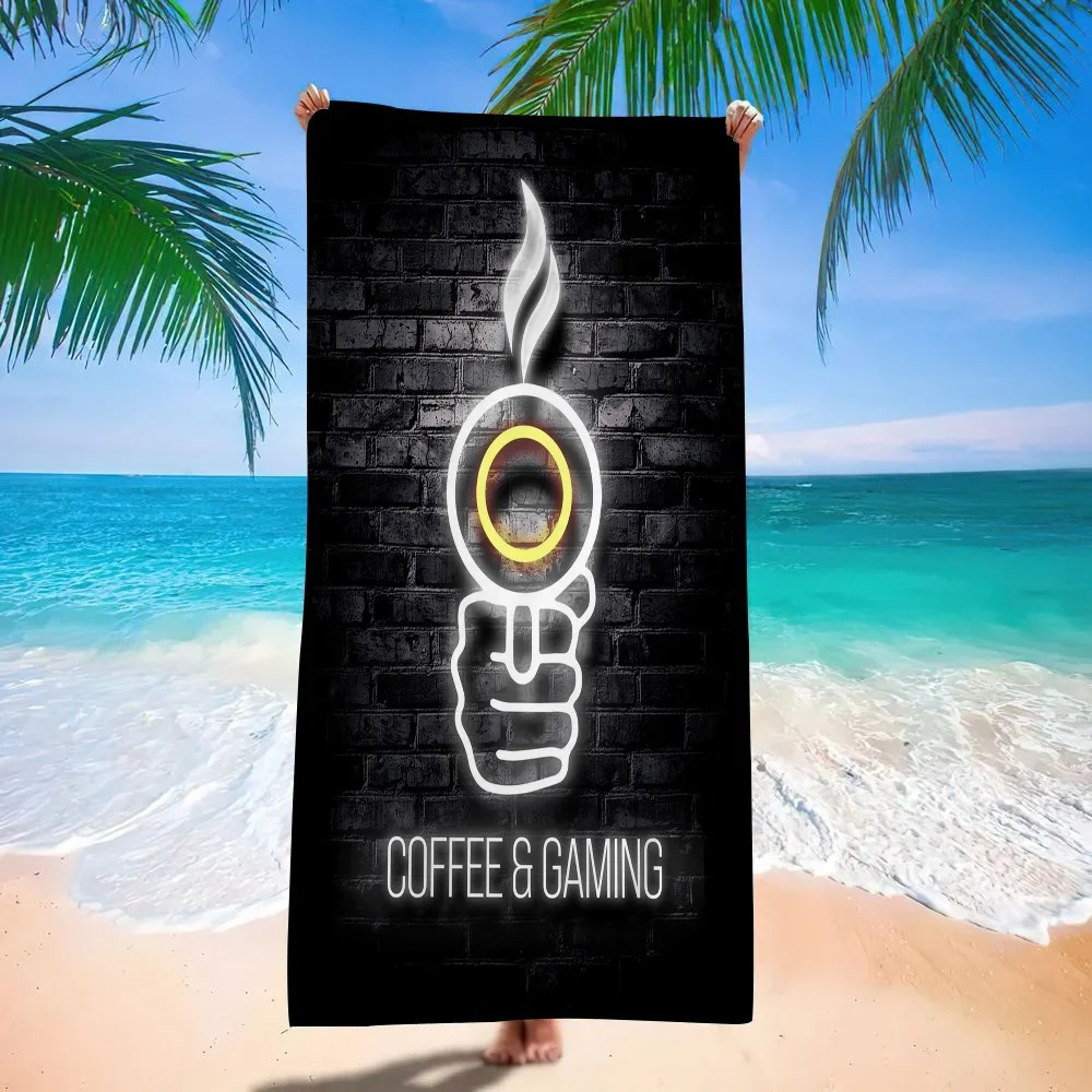 Retro Gaming Neon strandlaken, - Background Retro Gaming recensie en prijs