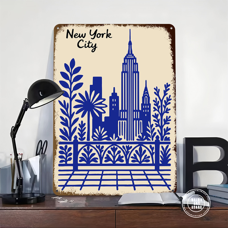 New York City Blauwe Poster Ge - Retro Gaming At recensie en prijs