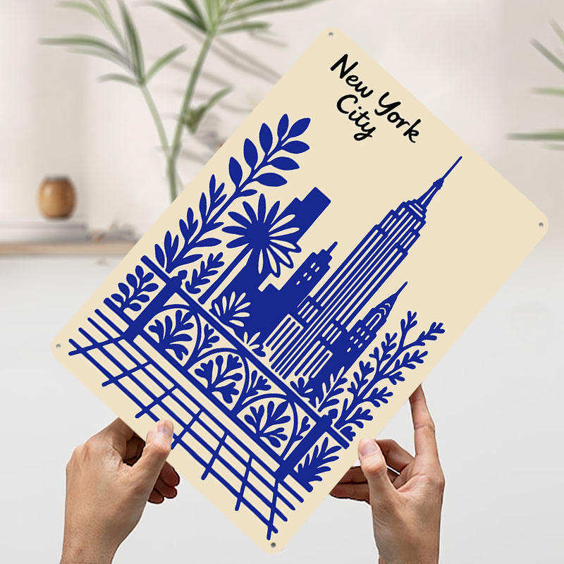 New York City Blauwe Poster Ge - Retro Gaming At recensie en prijs