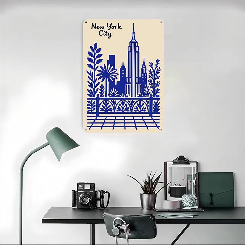 New York City Blauwe Poster Ge - Retro Gaming At recensie en prijs