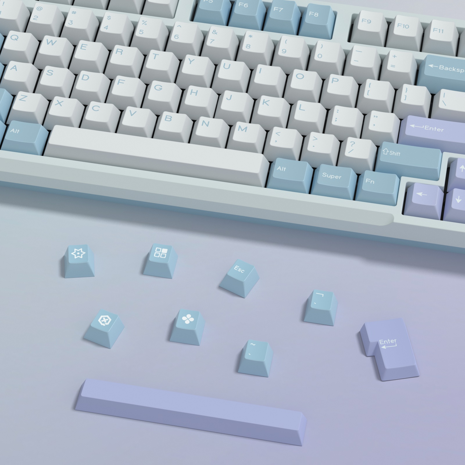 KBDiy GMK Illusion Keycap Cher - Retro Gaming Keycaps recensie en prijs