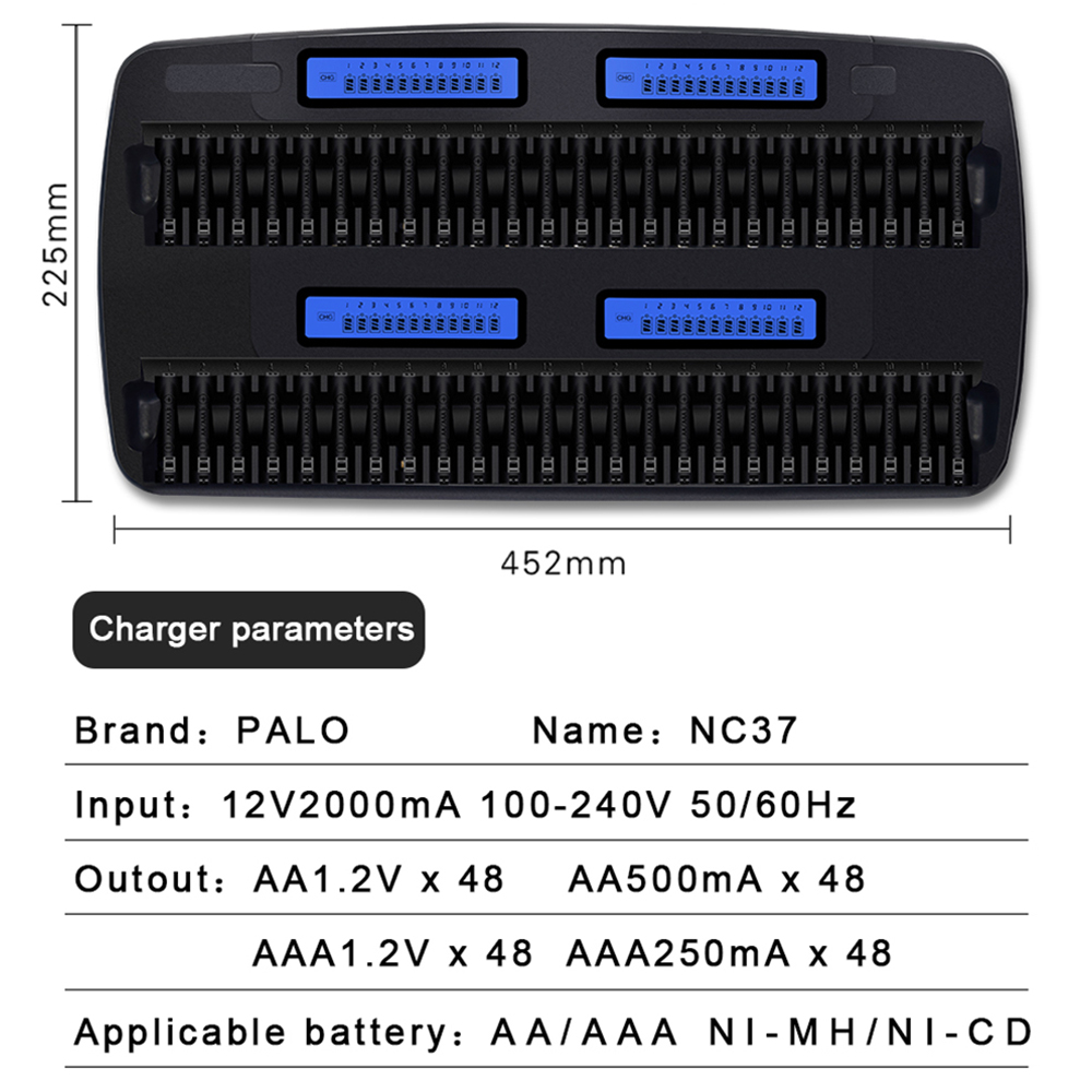Palo 24/36/48 Sleuven 1.2V Lcd - Rechargeable Battery Aa recensie en prijs